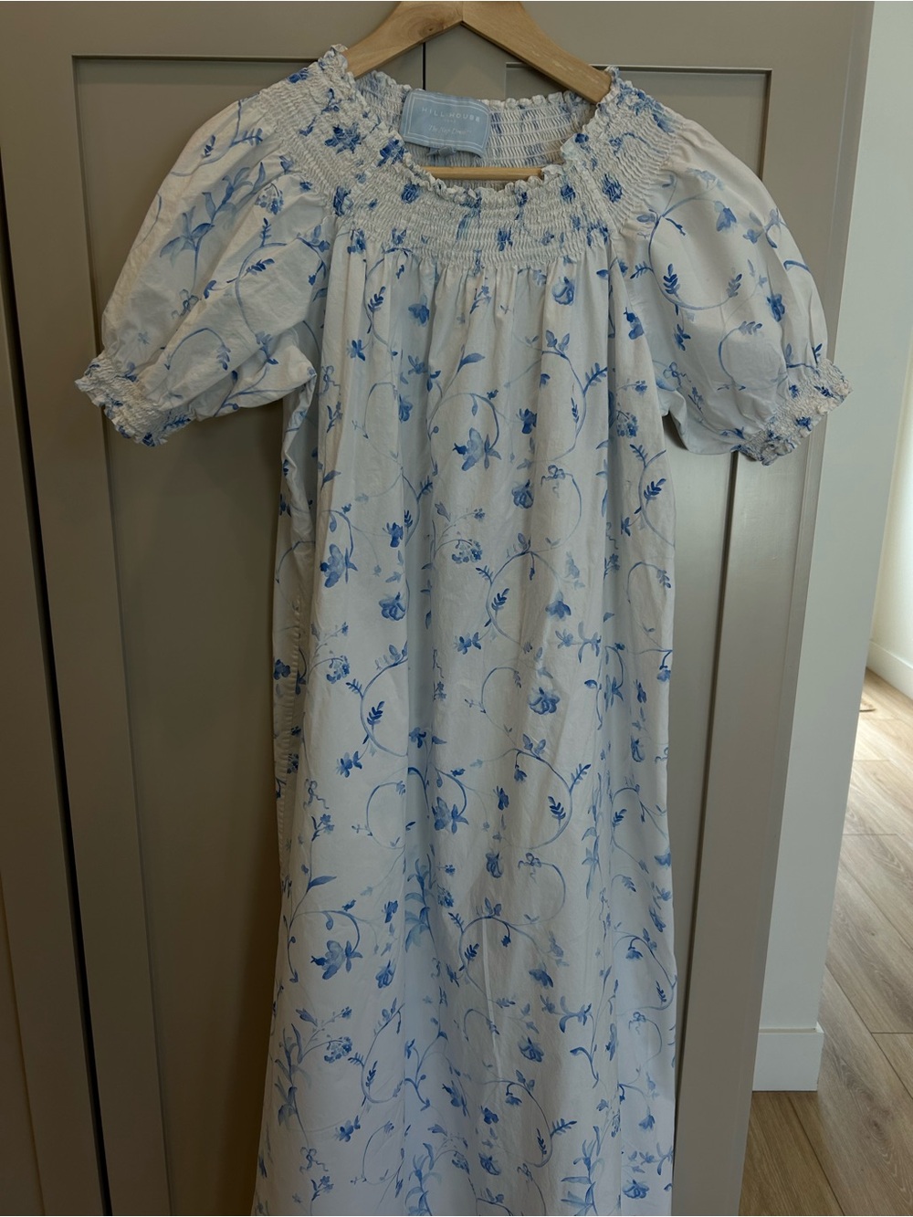 Hill House Home Caroline Dress in Blue Botanical Print